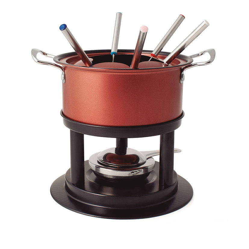 Copper fondue pot