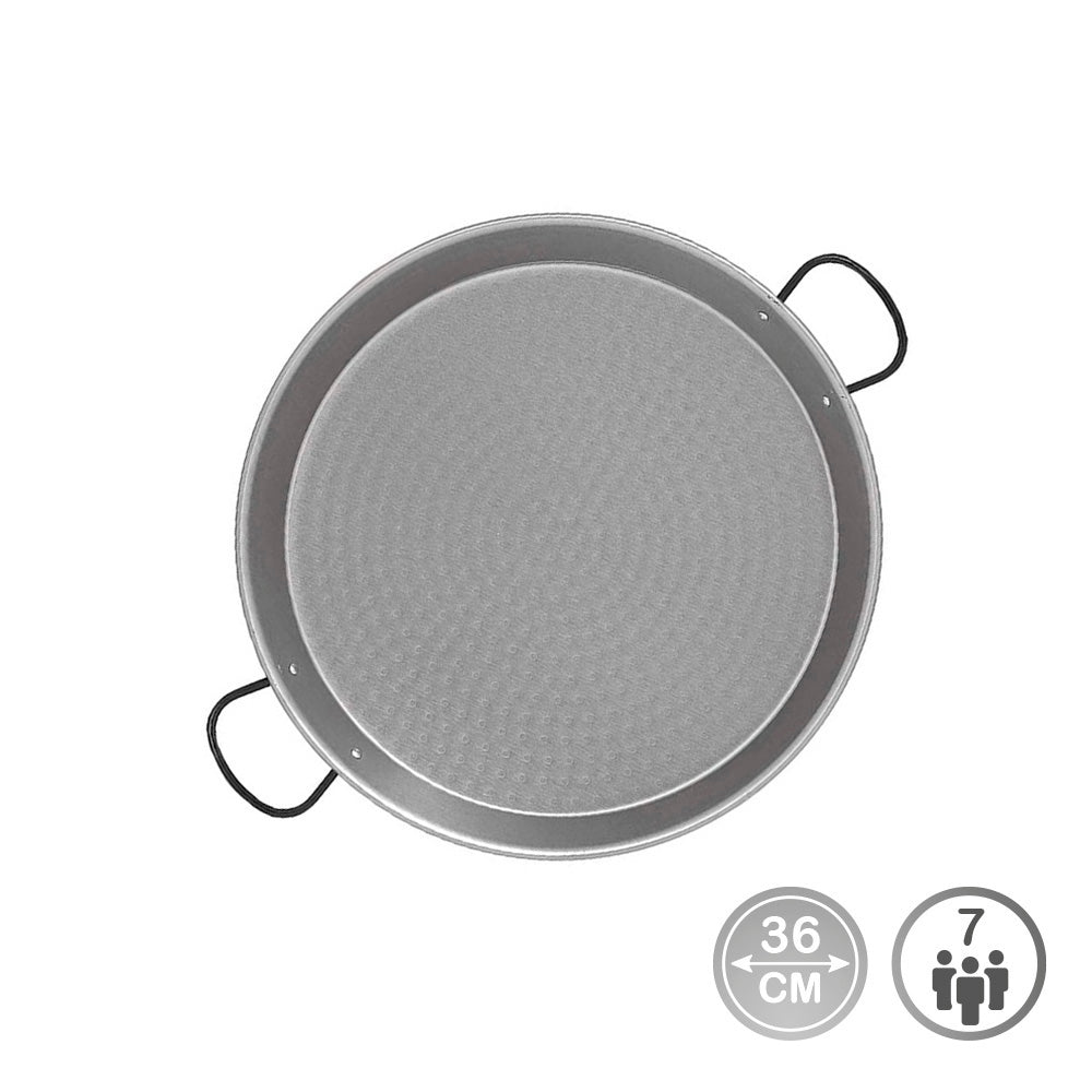 Steel paella pan