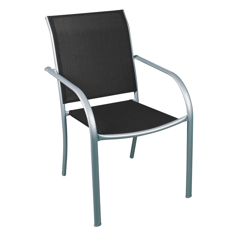 Steel/textilene chair.