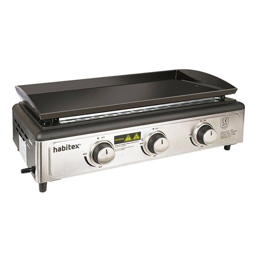 Gas griddle barbecue