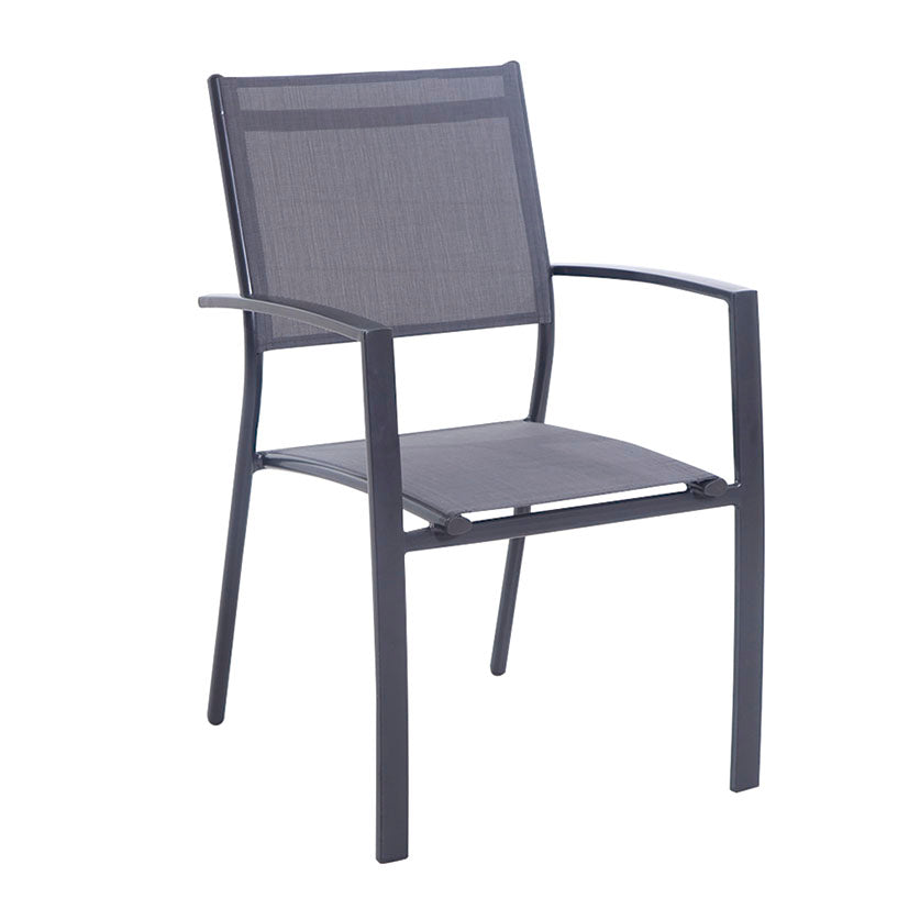 Aluminum/textilene armchair