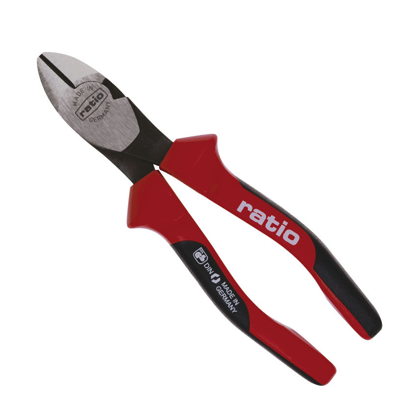 Reinforced diagonal cutting pliers, 180mm.ratio