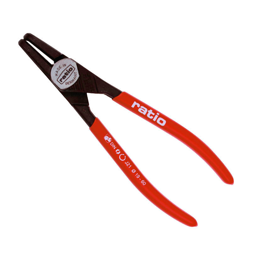 Pliers for internal circlips, bent, 170mm, Ratio