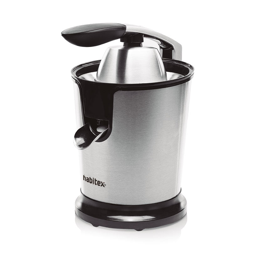 Stainless steel juicer.