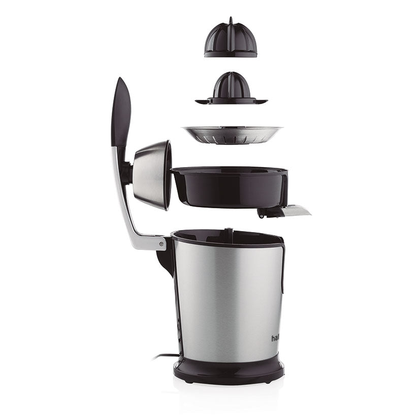 Stainless steel juicer.
