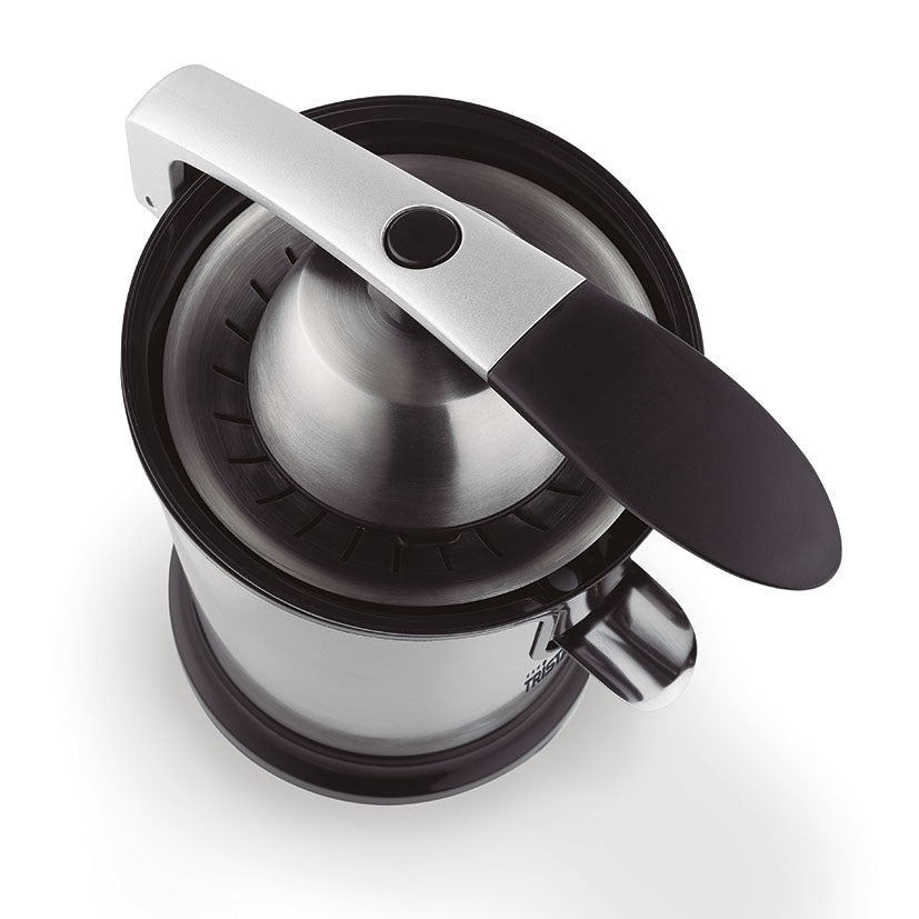 Stainless steel juicer.