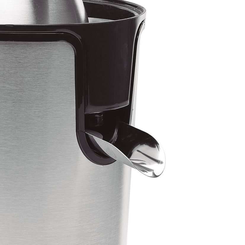 Stainless steel juicer.