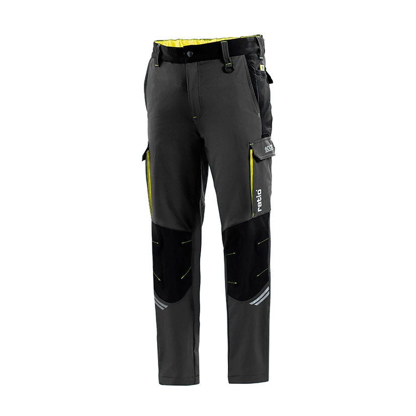 Pantalón gris/amarillo