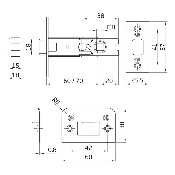 Picaporte 7-60