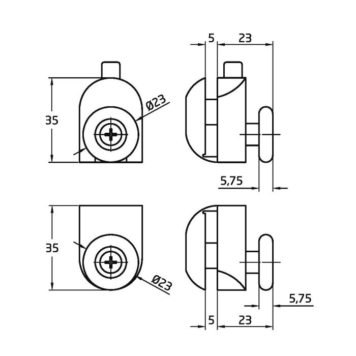 Shower screen roller