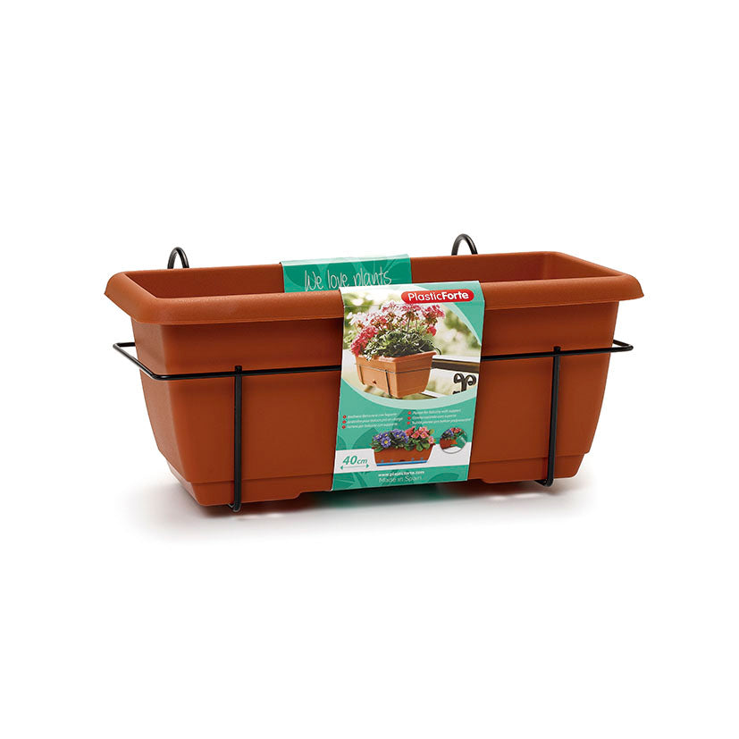 Balcony planter + saucer + support 40