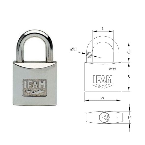 Padlock 35mm.alloy.reg.shackle.keyed/alike