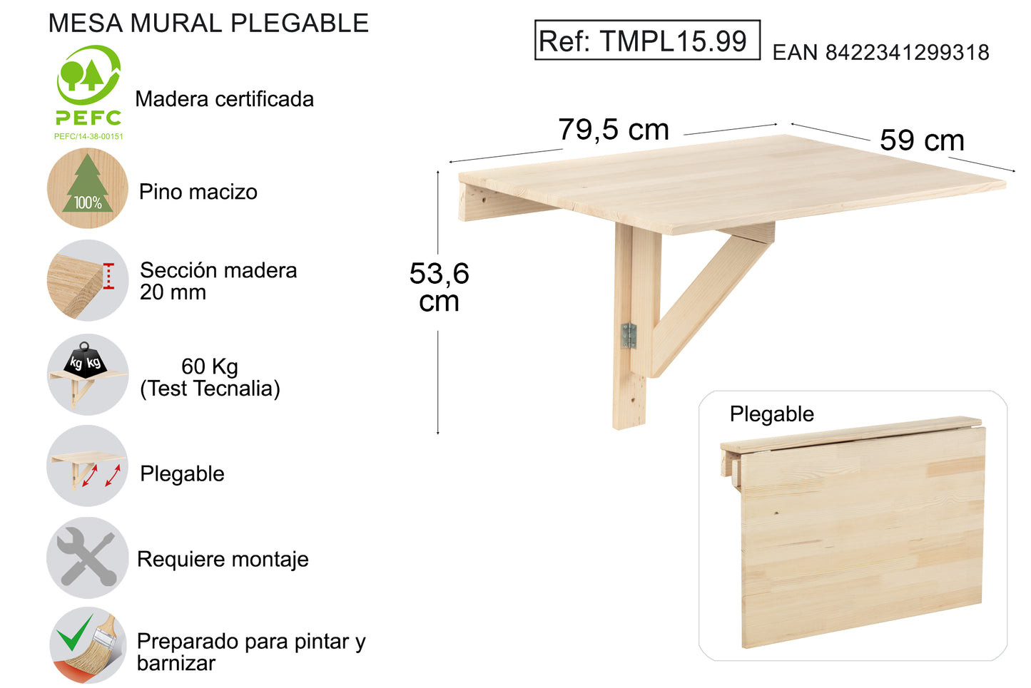 Mesa plegable