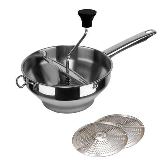 Food Mill, stainless steel, with 20cm bowl.