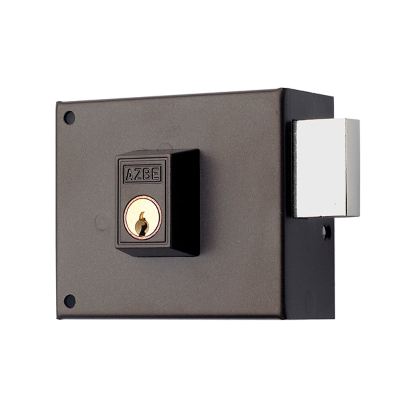 Surface-mounted lock.