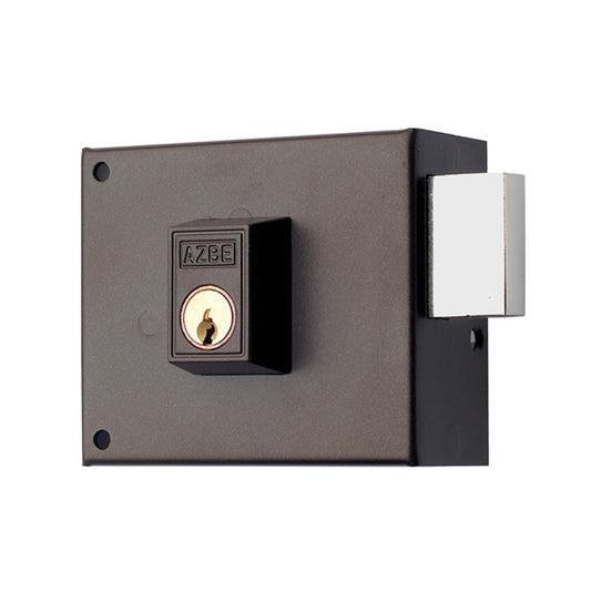 Surface-mounted lock.