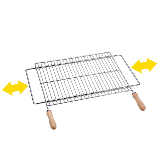 Extendable grill rack
