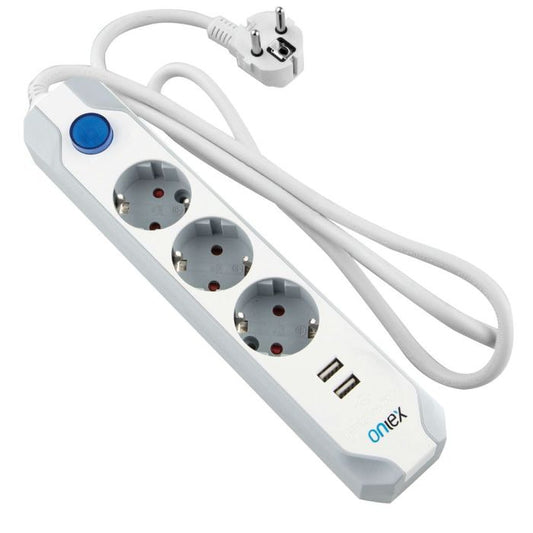 3-outlet power strip with USB