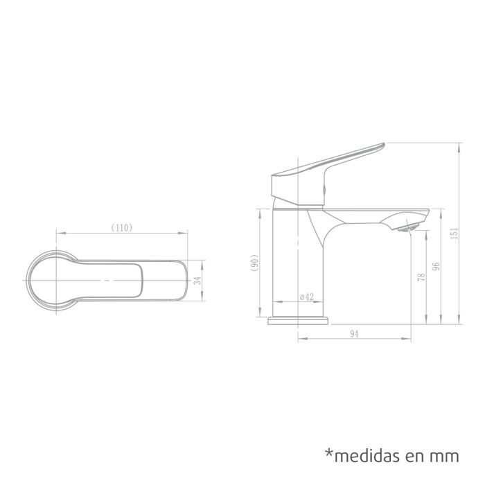 Single-lever basin mixer