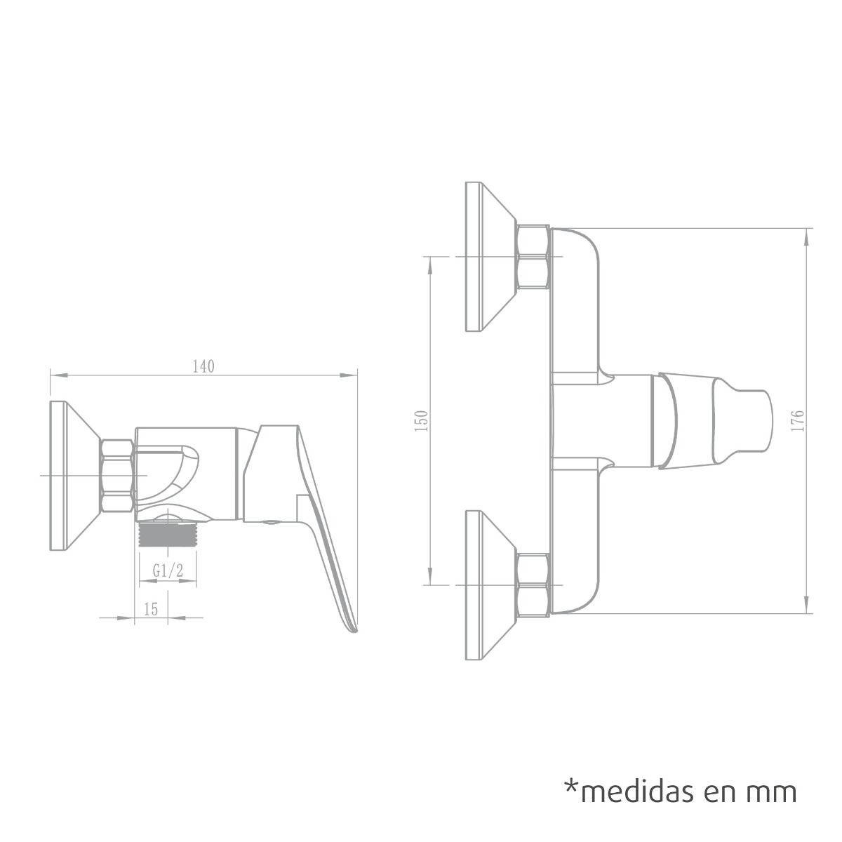 Single-lever shower faucet