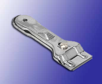Metal glass scraper