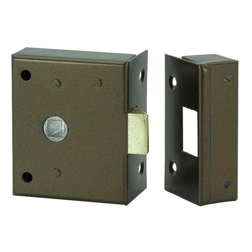 Surface-mounted rim lock
