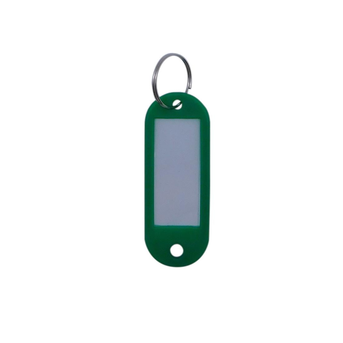 Green label holder keychain