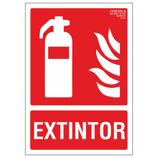 Fire extinguisher sign
