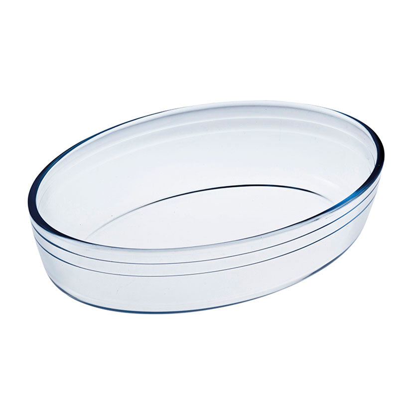 Oval baking dish. 35x24cm. Borosilicate.