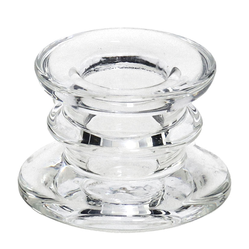 Glass candle holder