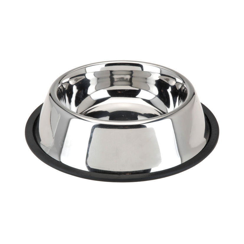 Stainless steel feeder.